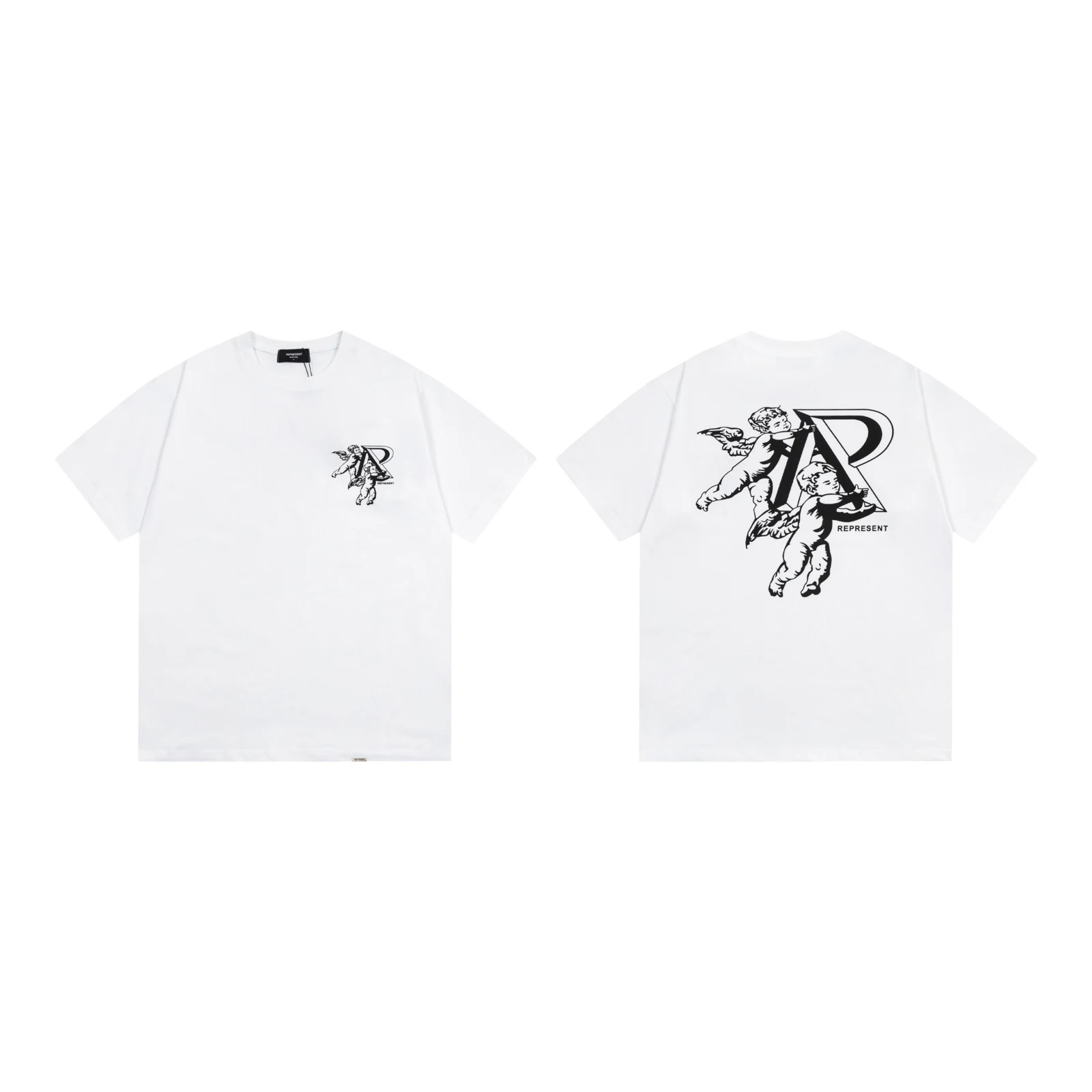Angels Print Tee in White